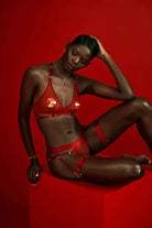 Art Deco Mesh Wrap Bra