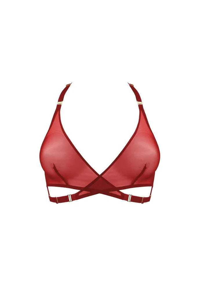 Art Deco Mesh Wrap Bra