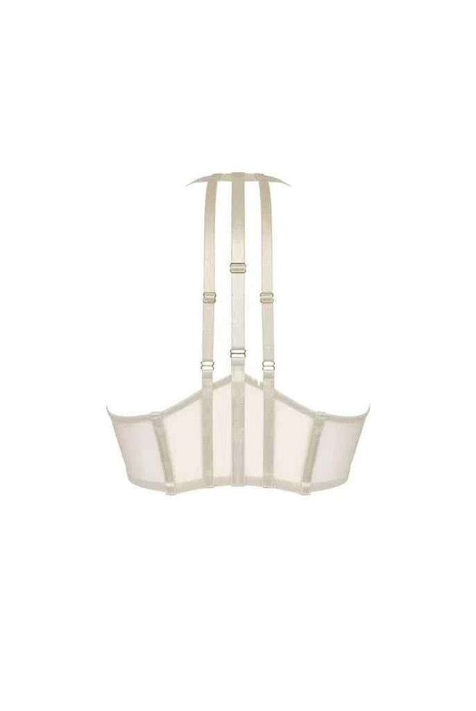 Art Deco Mesh Wrap Bra
